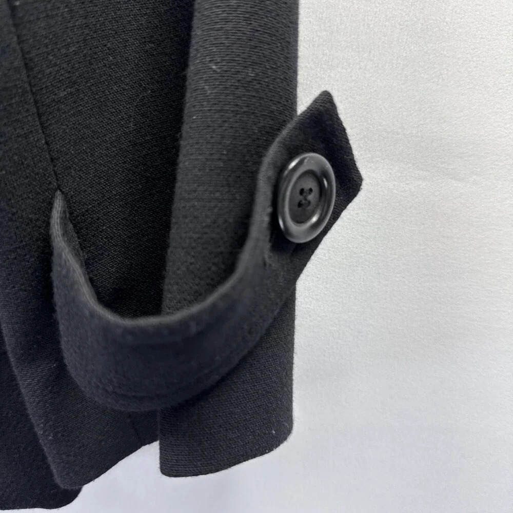 Talbots Women's Blazer Size 2P Petite Solid Black‎ Long Sleeves Buttons Pockets - Picture 8 of 11